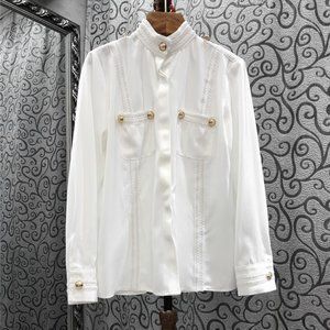 Collar Embroidered Shirt Top